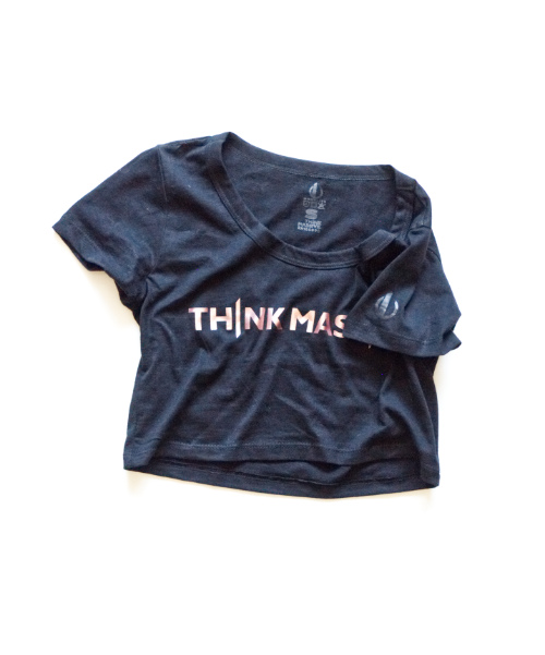 Monolith Apparel Think Massive Rose Gold ladies crop top